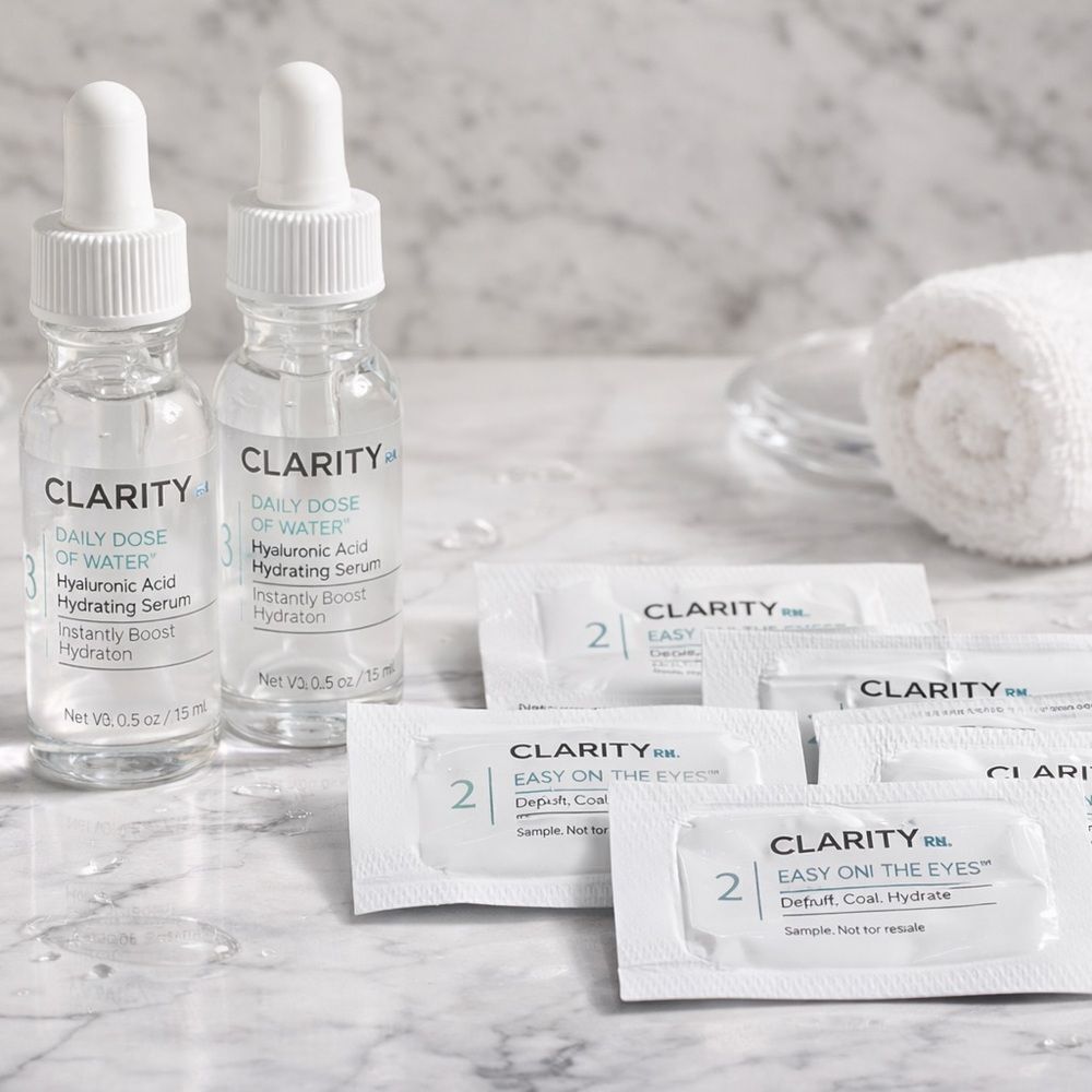 Clarity Rx Hyaluronic Acid Serum Duo + Eye Samples NEW